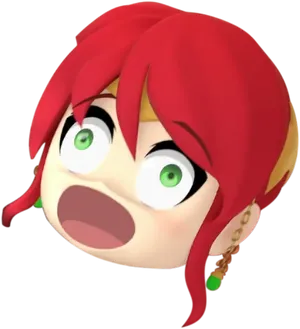 Shocked Redhead Cartoon Expression PNG image
