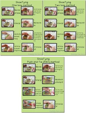 Shoe Lacing Methods Tutorial PNG