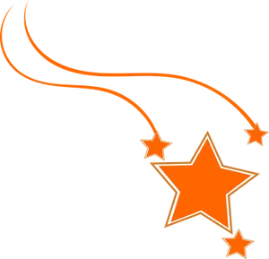 Shooting Star Graphic Orange PNG image