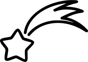 Shooting Star Outline PNG image