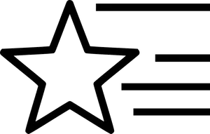Shooting Star Outline PNG image