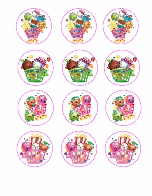 Shopkins Sticker Sheet PNG image