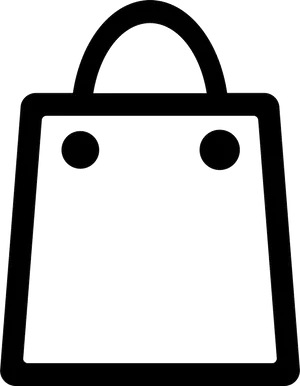 Shopping Bag Icon Simple Outline PNG image