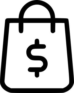 Shopping Bag With Dollar Sign Icon