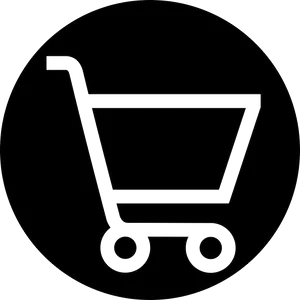 Shopping Cart Icon Black Circle PNG image