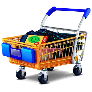 Shopping Cart With Electronics Png 97 PNG image