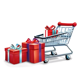 Shopping Cart With Gifts Png Dwn71 PNG image