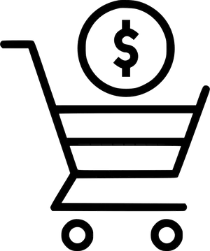 Shopping Cartwith Dollar Sign PNG image