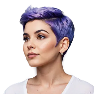 Short And Sassy Purple Pixie Cut Png Fen PNG image