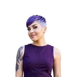 Short And Sassy Purple Pixie Cut Png Tvo PNG image