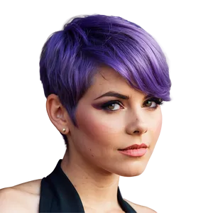 Short And Sassy Purple Pixie Cut Png Xiw40 PNG image