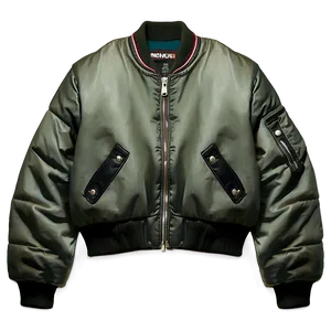 Short Cropped Bomber Jacket PNG 06282024