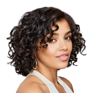 Short Curly Hair Charm PNG 05242024