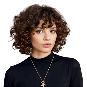 Short Curly Hair Charm PNG 8