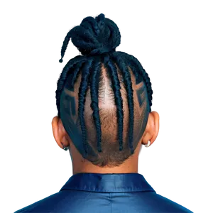 Short Dreads Design PNG 05242024