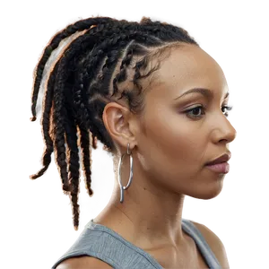 Short Dreads For Athletic Lifestyle Png 06272024 PNG image