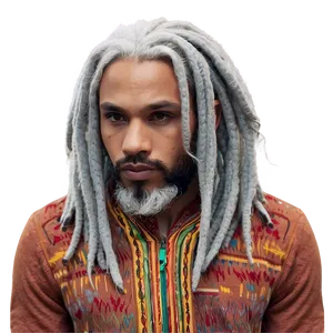 Short Dreads On White Hair Png 06272024 PNG image