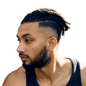 Short Dreads With Fade Png 06272024 PNG image