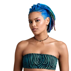 Short Dreads With Temporary Color Png 06272024 PNG image