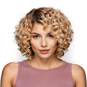 Short Hair Perm Looks Png Jao PNG image