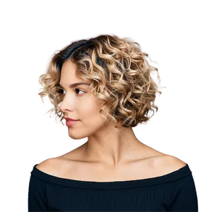 Short Hair Perm Looks Png Vjo PNG image