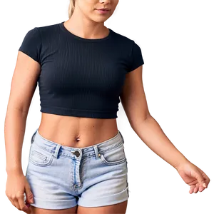 Short Sleeve Crop Top PNG 45 PNG