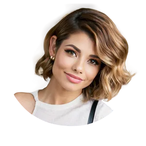 Short Wavy Hair Design Png 06272024 PNG image