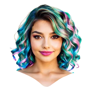 Short Wavy Hair Design Png 06272024 PNG image