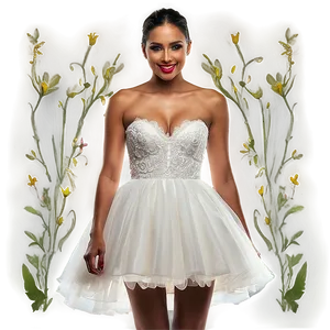 Short Wedding Dresses Png Fvm42 PNG image