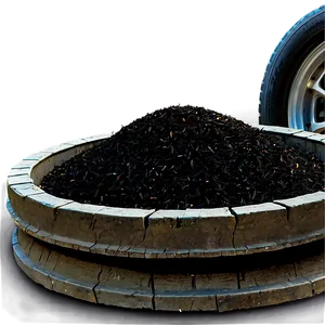 Shredded Rubber Tire Mulch PNG 06132024 PNG