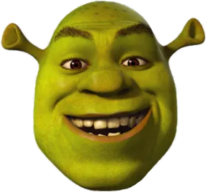 Shrek Smiling Portrait PNG image
