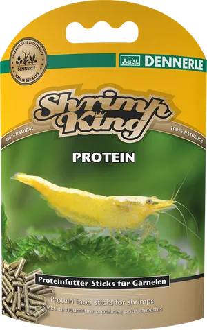 Shrimp King Protein Food Sticks Packaging PNG image