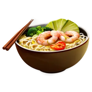Shrimp Ramen Bowl PNG 05242024