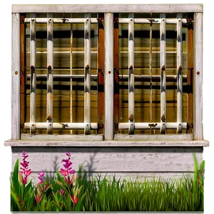 Shuttered Colonial Window PNG 05042024