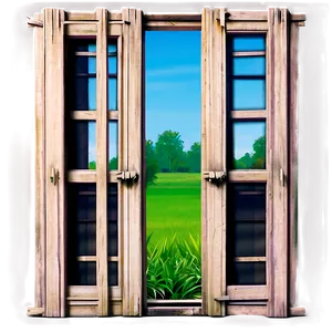 Shuttered Colonial Window PNG Bgx
