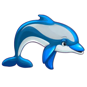 Shy Cartoon Dolphin Png Aku80 PNG image