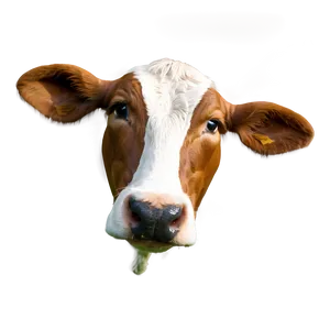 Shy Cow Face PNG 24