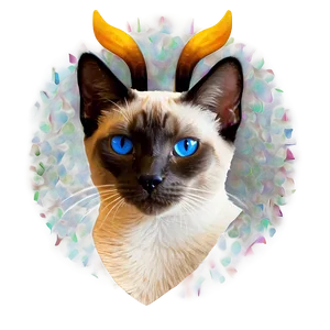 Siamese Cat Head Design Png 91 PNG image