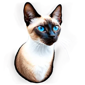 Siamese Cat Head Design Png Irv PNG image