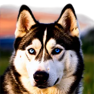 Siberian Husky At Sunset PNG 06252024 PNG