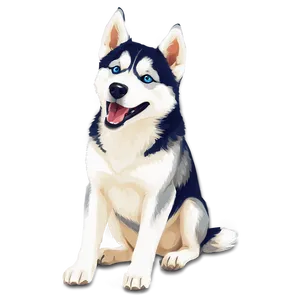 Siberian Husky Chewing PNG Xul