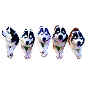 Siberian Husky Paws PNG 94