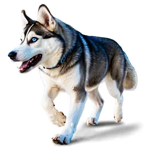 Siberian Husky Running In Snow Png 14 PNG image