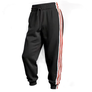Side Stripe Black Sweatpants PNG Osw PNG