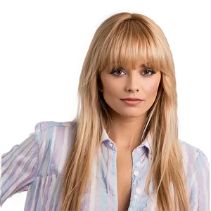 Side-swept Blonde Bangs Png 37 PNG image