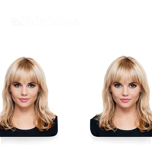 Side-swept Blonde Bangs Png Skk55 PNG image