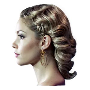Side-swept Waves Hairstyle PNG 62 PNG