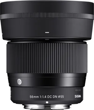 Sigma56mm F1.4 Lens PNG image