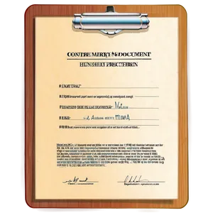 Signed Contract Document Png Bco86 PNG image