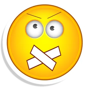 Silenced Yellow Emoji PNG